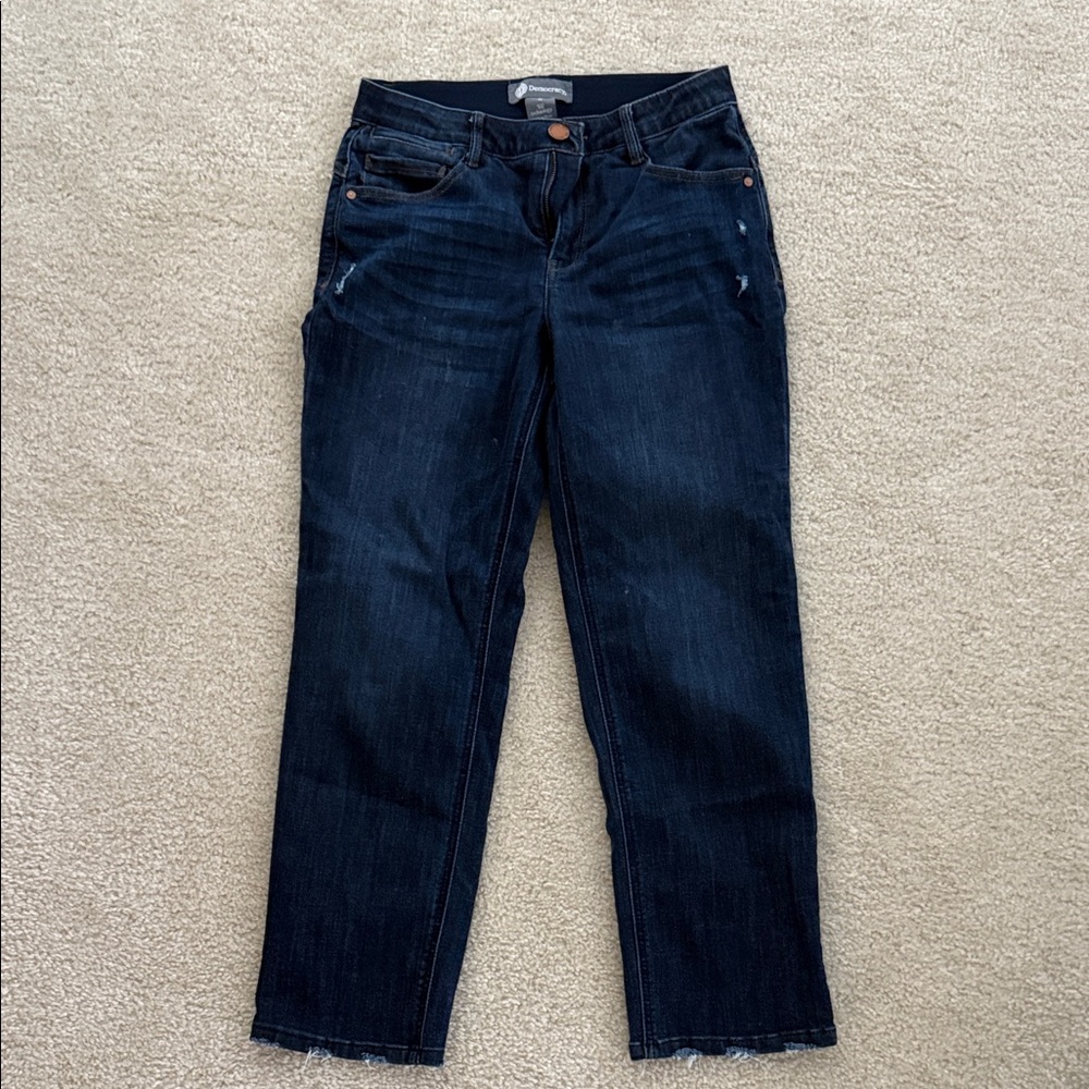 Democracy Women's Deep Indigo Straight Leg Jeans